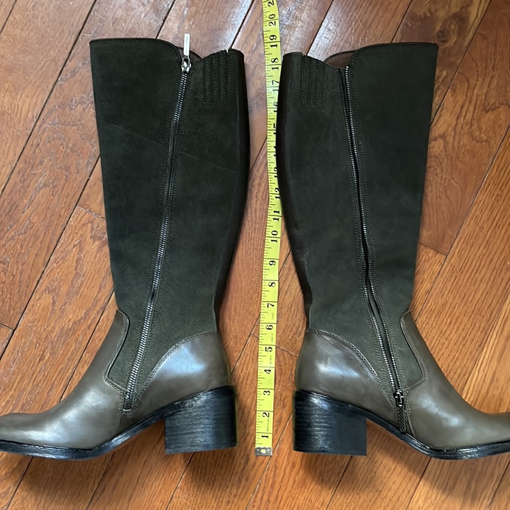 NWOT Donald J Pliner Envy olive green leather boots size 8.5 - Picture 15 of 15